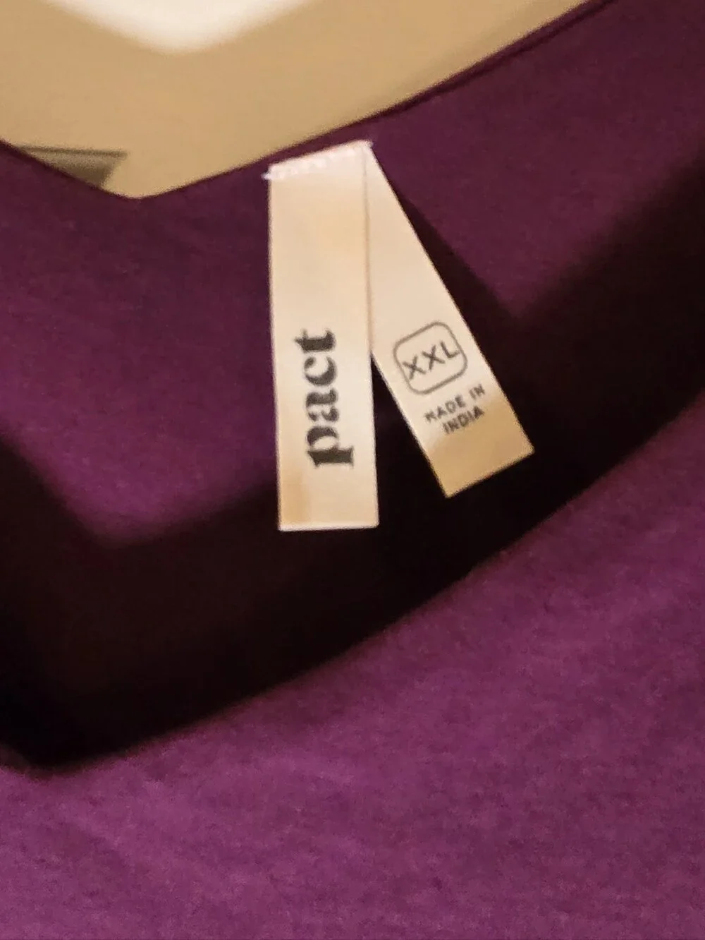 Pact Organic Cotton Fit & Flare V-Neck Midi Dress in Plum - Picture 11 of 11